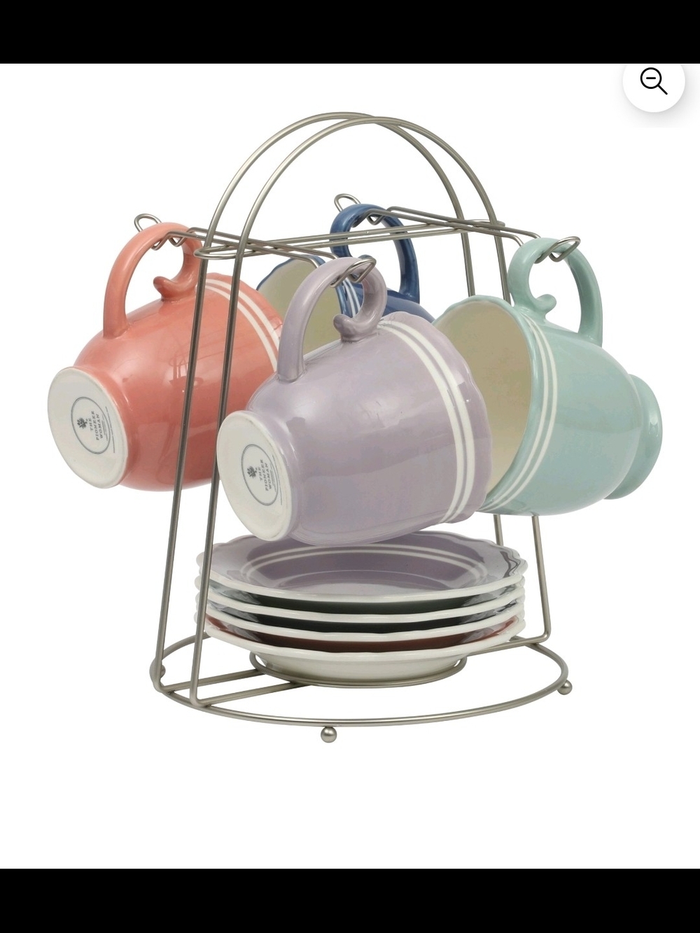 The Pioneer Woman Ainsley 9-Piece Snack and Cup Rack Set, Assorted Colors